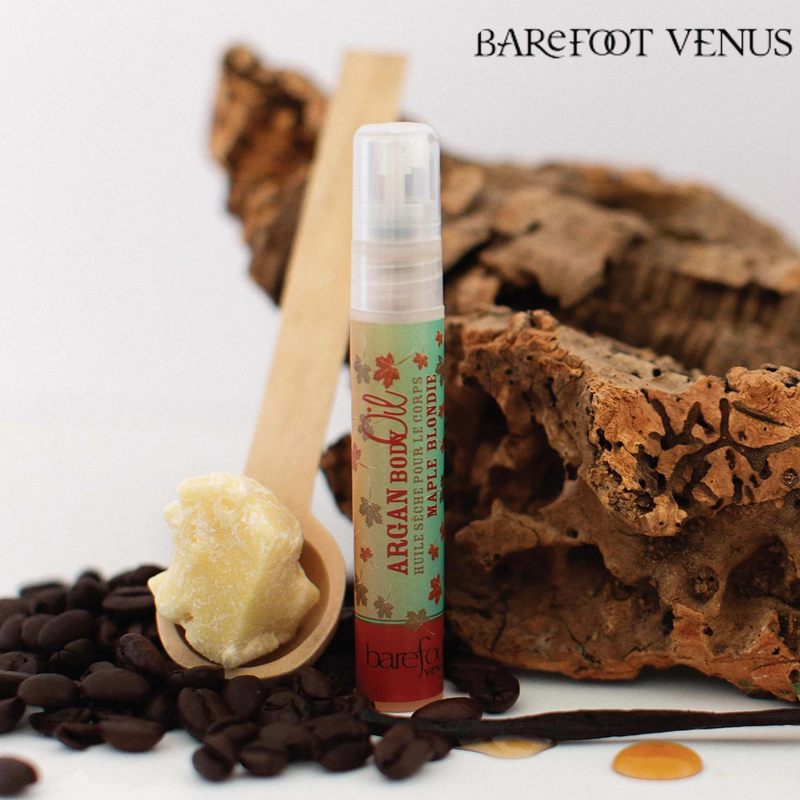 Barefoot Venus Travel Size Mini Argan Body Oil - 8 Milliliters (Maple Blondie)