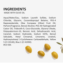 Fruits & Passion Cucina Coriander and Olive Tree Biodegradable Liquid Hand Soap 16.9 Ounces - Ingredients