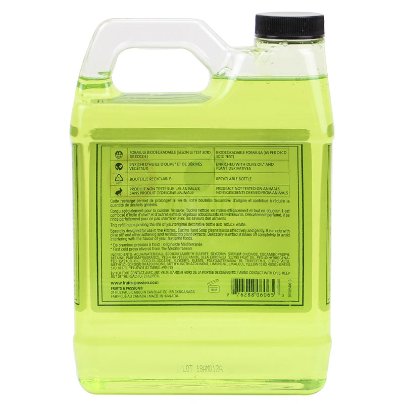 Cucina Lime Zest and Cypress Biodegradable Hand Soap Refill 1L - 2 Pack-Back Descriptions 