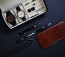 Decorebay Carbon Noir Roll Style Travel Watch and Cufflink Case