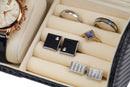 Decorebay Carbon Noir Roll Style Travel Watch and Cufflink Case