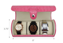 Decorebay PU Leather Roll Style Travel Watch & Cufflink Case