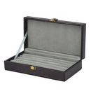 Decorebay Iconic Vegan Crocodile Leather Cufflink, Ring Storage Box and Organizer