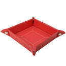 Decorebay Easy Pocket Dump  Foldable Leather Valet Tray (Red)