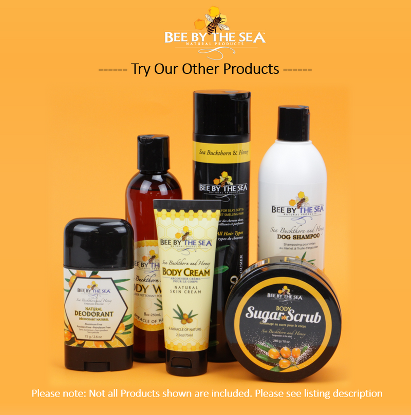 Bee By The Sea Buckthorn and Honey Sugar Scrub and Body Wash Set - Different Products