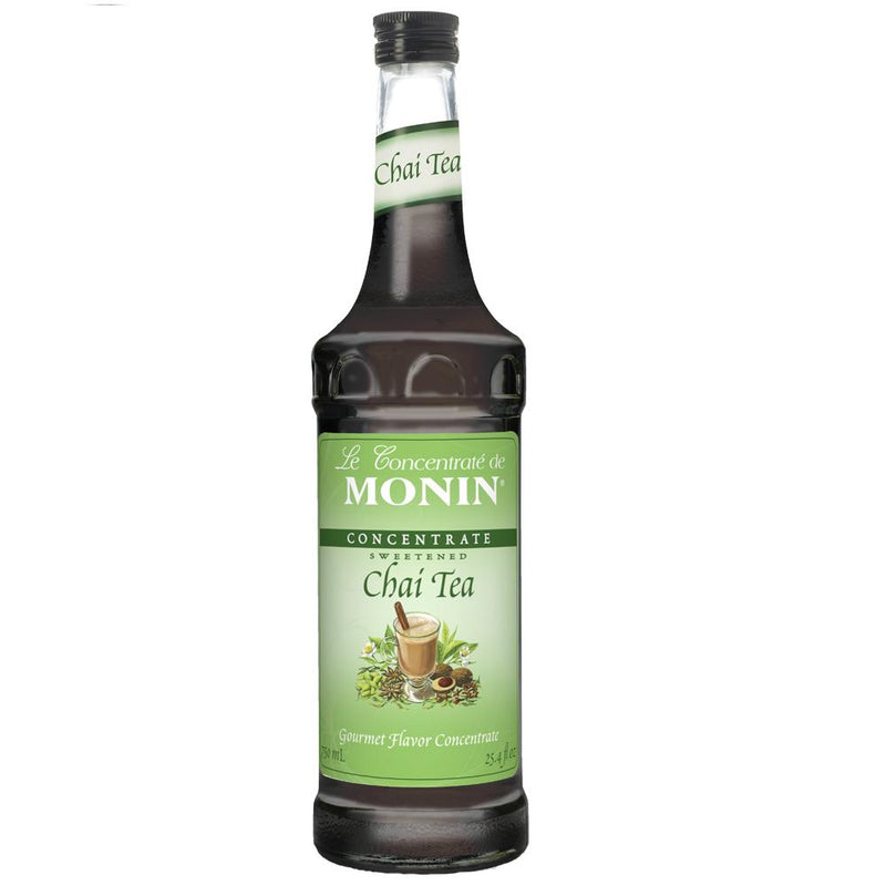 Monin Gluten-Free Premium Spiced Chai Tea Gourmet Concentrate Syrup 750ml