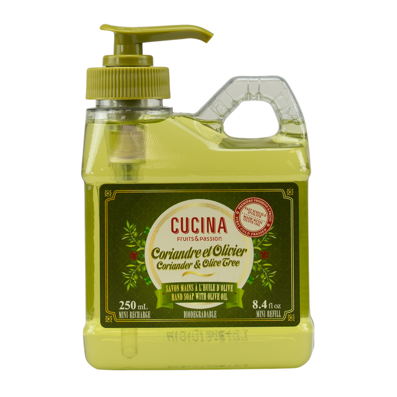 Fruits & Passion Cucina Olive and Coriander Mini Hand Soap Refill 8.4 Ounces