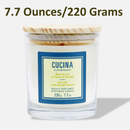 Fruits and Passion Cucina Sea Salt and Amalfi Lemon Perfumed Wax Candle -7.7 Ounces