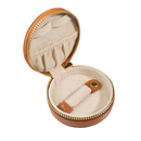 Decorebay Leather Zip Around Mini Jewelry Box - Brown