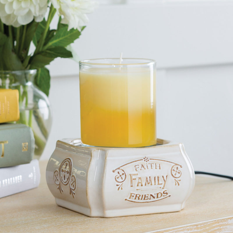 Candle Warmers Faith, Family, Friends 2-in-1 Classic Fragrance Warmer
