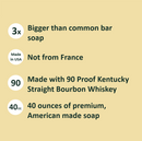 Duke Cannon Big American Bourbon Oak Barrel Brick of Bar Soap For Men 10 Ounces-Features