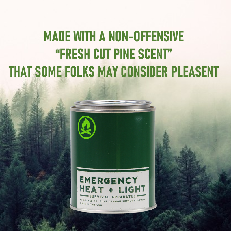 Duke Cannon American Frontier Fresh Cut Pine Emergency Heat & Light Candle 13.5 oz -2 Pack-Front Image