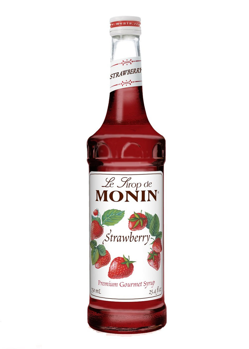 Monin  Gluten-Free, Vegan Premium Gourmet Strawberry Fruit Flavor Syrup 750ml