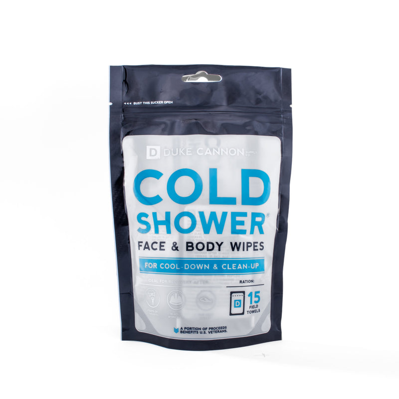 Duke Cannon Cold Shower Face & Body Wipes - 15 Field Towels