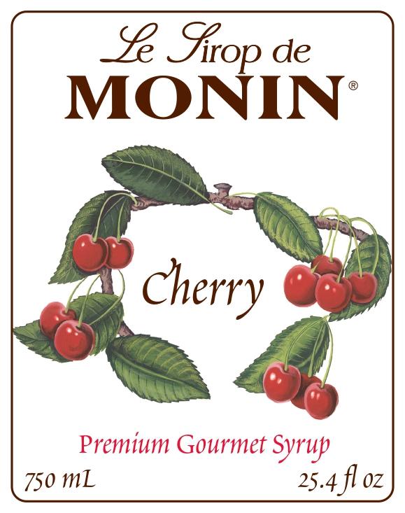 Monin Gluten Free, Vegan Premium Cherry Fruit Syrup 750ml-Front Description