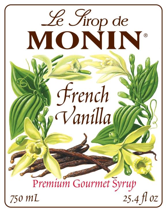 Monin Gluten Free, Vegan Premium French Vanilla Syrup 750ml- Front Description