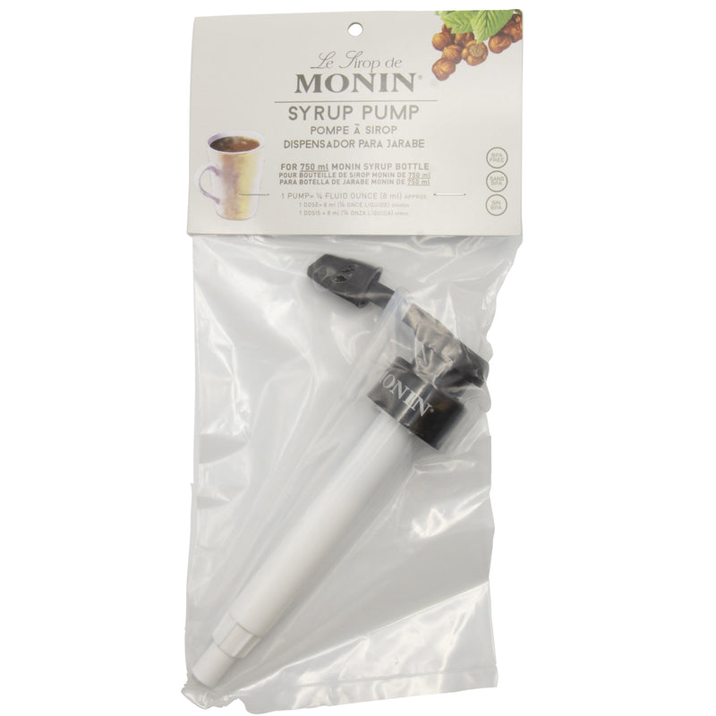 Monin 3 pack of 750ml Plastic Bottle Portion Control Syrup Pump with Tip Cover-Front Description