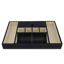 Decorebay Black PU Leather Valet Storage Tray