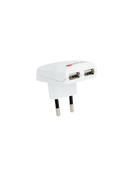 Skross Euro Dual Port USB White Travel Charger Side View