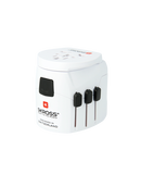 PRO Light USB World Travel Adapter (White) Front view