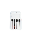 MUV Micro USB World Travel Adapter (White) Side view