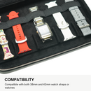 Decorebay Luxury 10 Slots Leather Watch Strap Case & Organizer (Black)