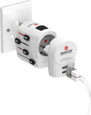 Skross Universal World Travel Adapter PRO + USB (2XA) Set 1.302521 - White