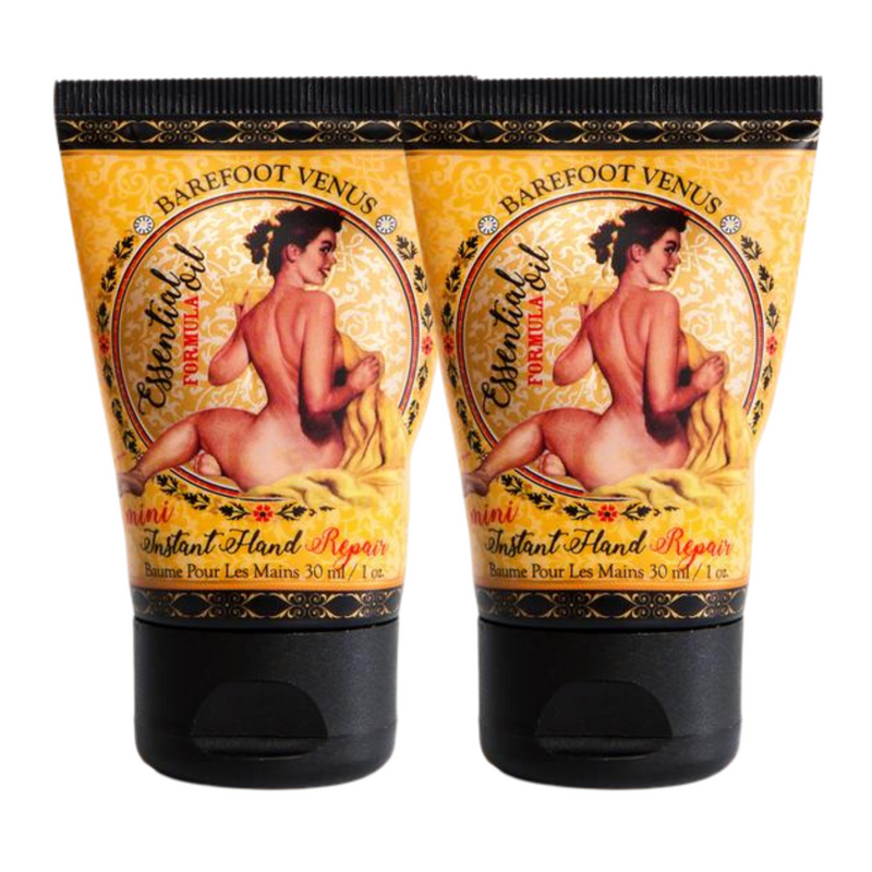 Barefoot Venus Mustard Bath Essentail Oil Mini Hand Repair Cream 1 Ounce (2 Pack)