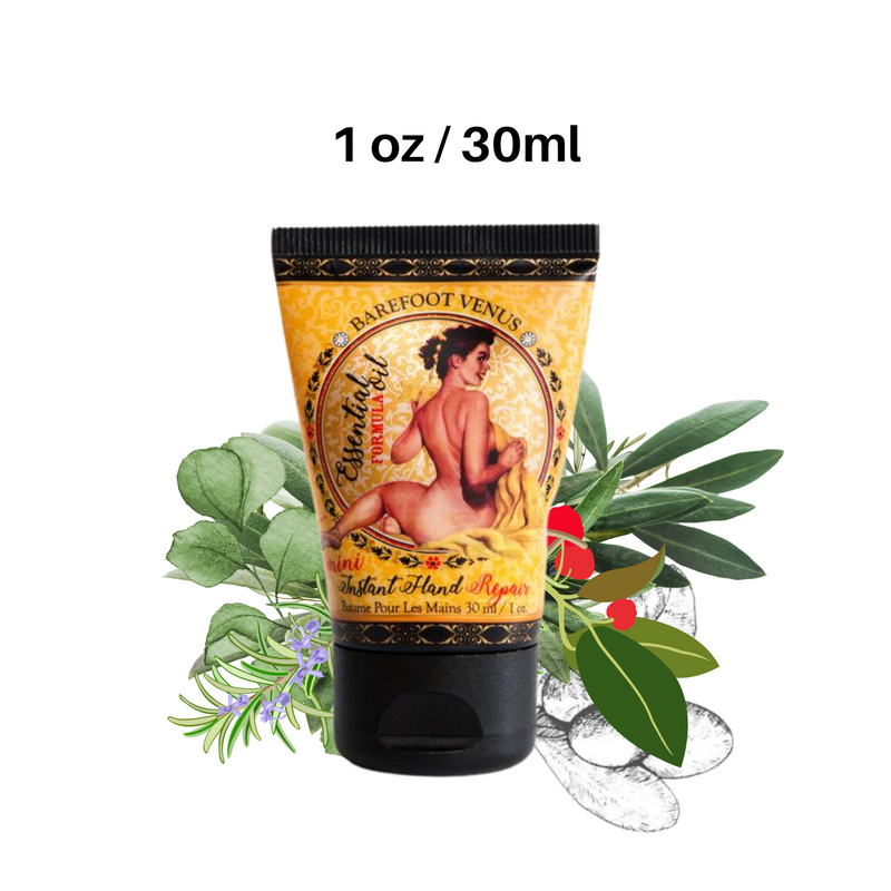 Barefoot Venus Mustard Bath Essentail Oil Mini Hand Repair Cream 1 Ounce (2 Pack)