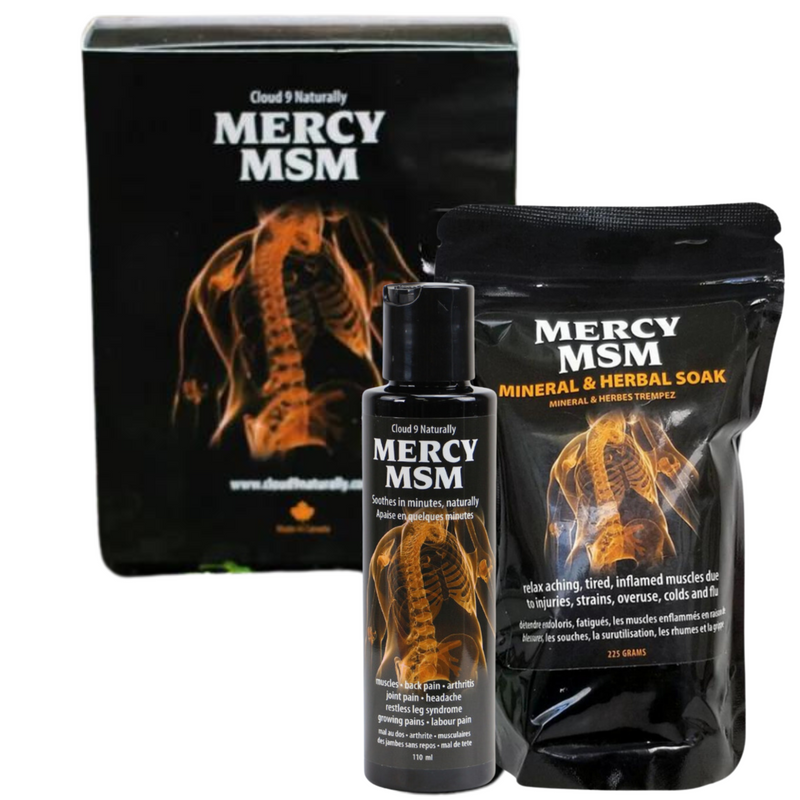 Mercy Natural Mineral & Herbal Boxed Set: Mercy Lotion (110mL)  Mercy Soak (225g)