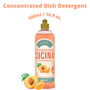 Fruits & Passion [Cucina] Peach and Mandarin Concentrated Dish Detergent Bottle 500 ml (2 pack)