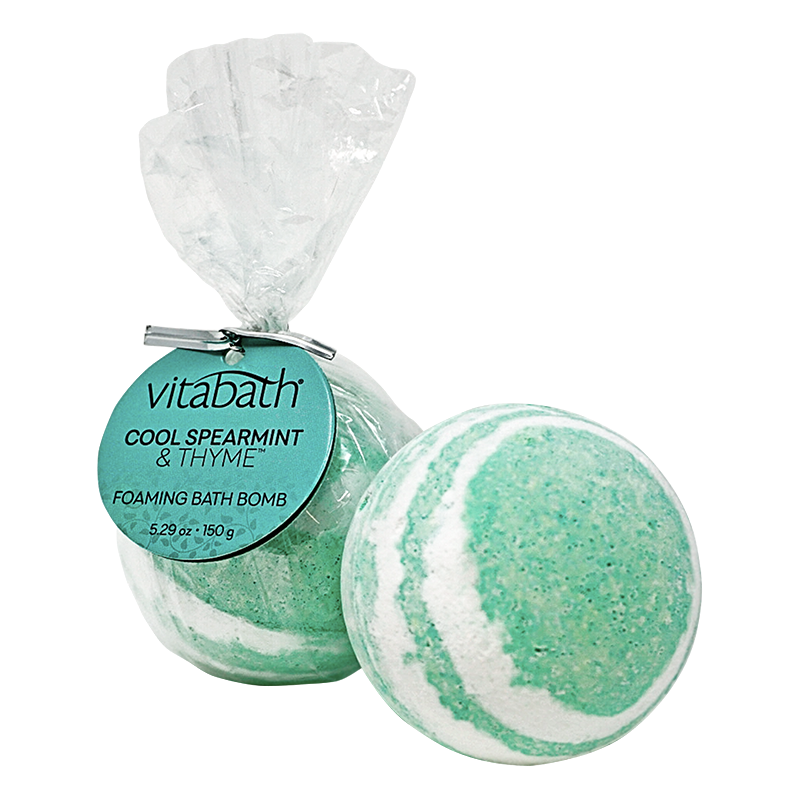 Vitabath Cool Spearmint & Thyme Foaming Bath Bomb - 5.29oz