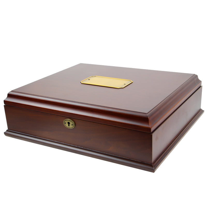 Decorebay Antico Wooden Lockable Memory and Treasure Box for Keepsakes, Photos, Letters, Jewelry and More