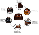 Decorebay Pecan Brown Wooden Multi-Device Charging Station and Valet