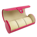 Decorebay PU Leather Roll Style Travel Watch & Cufflink Case