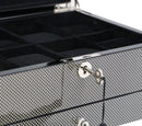 Decorebay Piano Finish Carbon Fiber Pattern 8-Slot Watch and Cufflink Jewelry Storage Organizer (Carbon Knight)