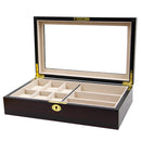 Decorebay Ebony Watch and Sunglasses Jewelry Box and Organizer