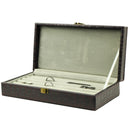 Decorebay Iconic Vegan Crocodile Leather Cufflink, Ring Storage Box and Organizer