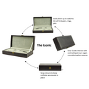 Decorebay Iconic Vegan Crocodile Leather Cufflink, Ring Storage Box and Organizer