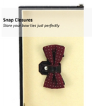 Decorebay Handcrafted PU Crocodile Leather Tie and Cufflink Storage Box for Men - Closed