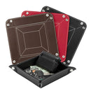 Decorebay Easy Pocket Dump Foldable Leather Valet Tray (Brown)