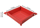Decorebay Easy Pocket Dump  Foldable Leather Valet Tray (Red)