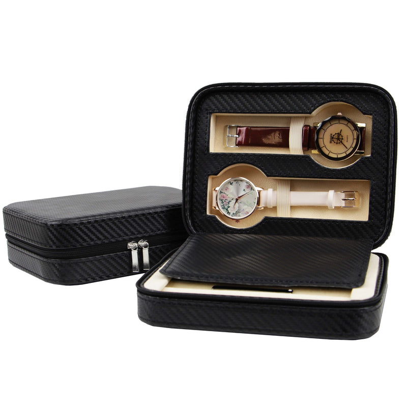 Decorebay Voyager Travel Watch, Cufflink and Ring Case for Men and Women
