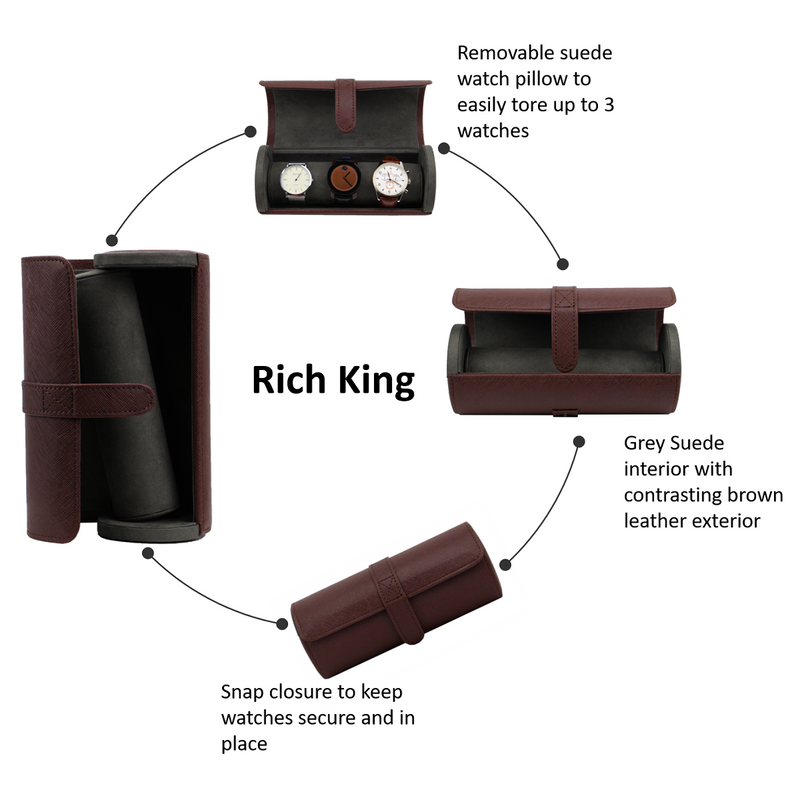 Decorebay Rich King Roll Style Travel Watch Case and Organizer