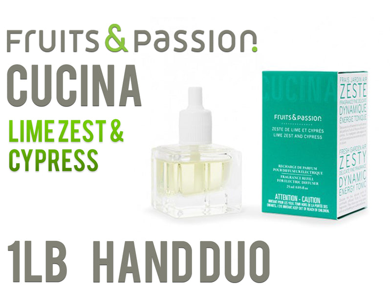 Cucina Fruits & Passion Perfume Refill for Electric Diffuser (Lime Zest and Cypress) - 25ml