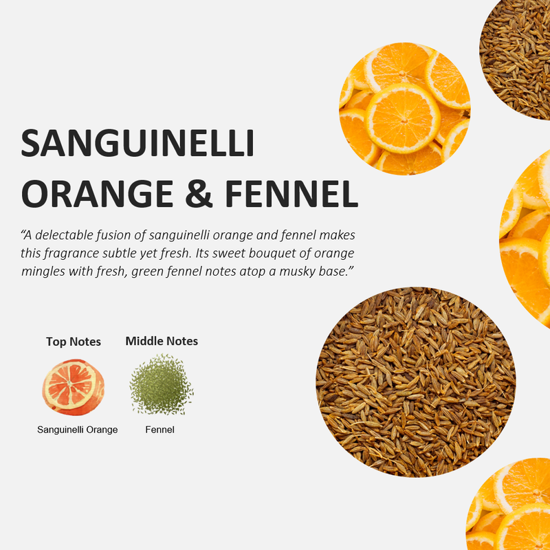 Fruits & Passion Cucina Fragrance Kitchen Mist - Sanguinelli Orange and Fennel Features