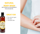 Bee By The Sea Buckthorn and Honey Naturally Scented Body Wash for All Skin Types 8 Ounces