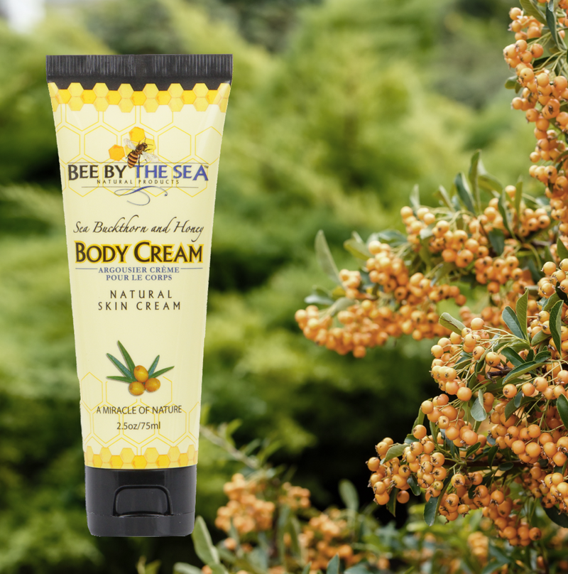 Bee By The Sea Buckthorn and Honey Ultra-Moisturizing Body Cream Tube 2.5 Ounces--Front View
