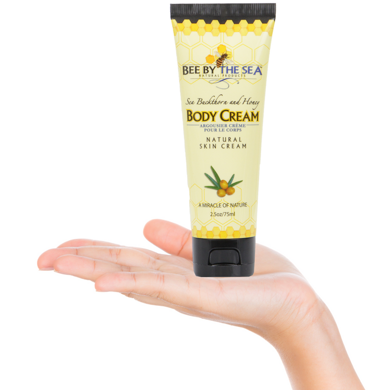 Bee By The Sea Buckthorn and Honey Ultra-Moisturizing Body Cream Tube 2.5 Ounces--Front Side