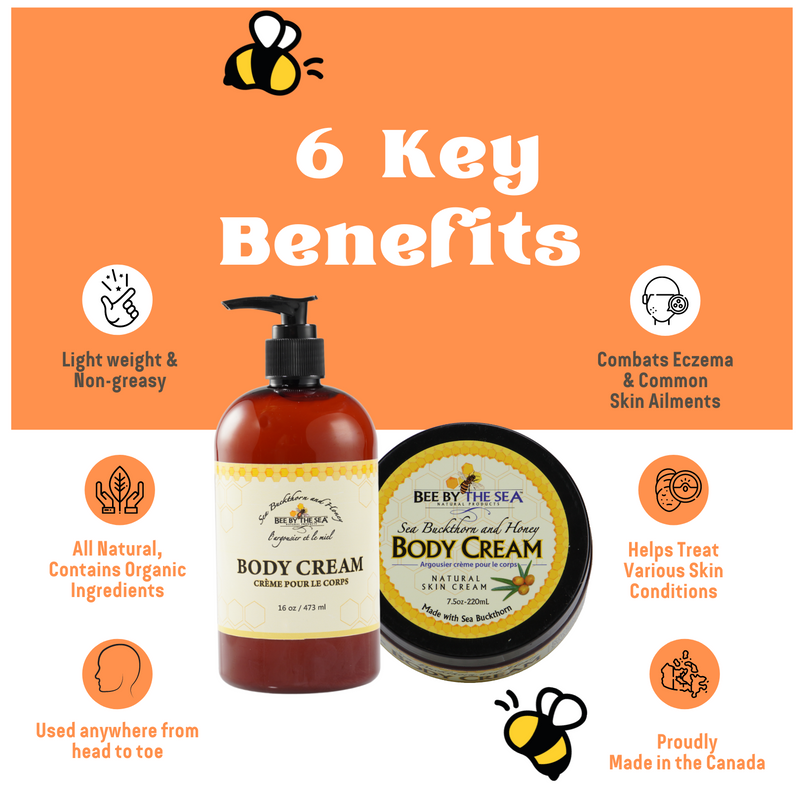 Bee By The Sea Buckthorn and Honey Body Cream Set (473ML + 220ML)